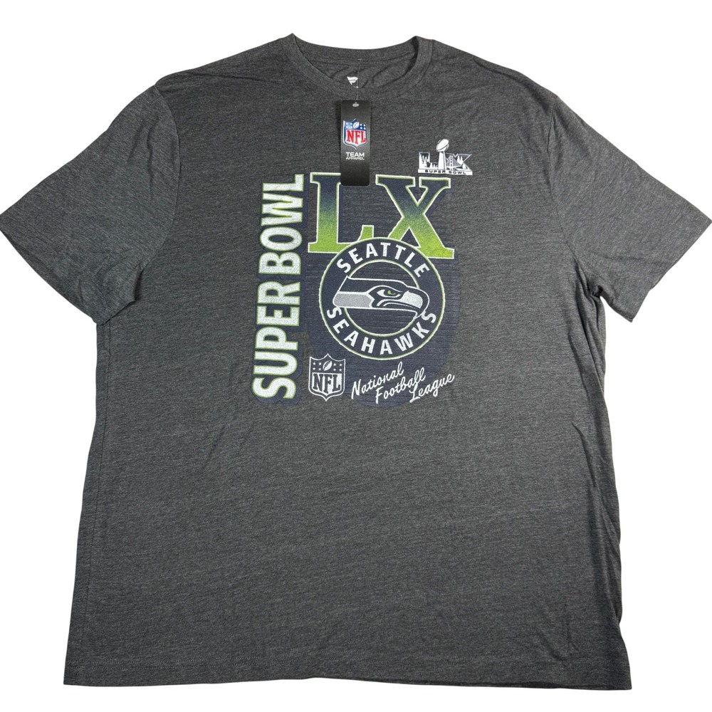 Seattle Seahawks Super Bowl XLIX T Shirt Fanatics NFL Team Apparel 2XL NWT